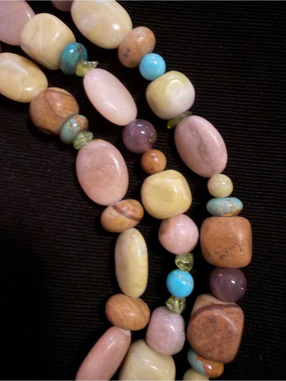 New 925 Carolyn Pollack Genuine Gemstone 3 Strand Necklace & Bracelet in Box - Picture 10 of 10